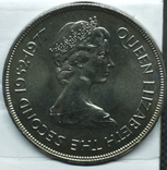 Гібралтар 25 пенсів, 1977 25 років правління королеви Єлизавети ІІ, фото №3