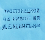 Печатка "Тростянецкое имение Л.Е.Кениг", фото №3