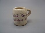 Figure ceramics miniature Germany mug beer glass Grink Grink Bruderlein trink, photo number 2