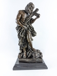 "Пророк Даниил с крестом и львом" Скульптор JULES F. COUTAN 58 см. Бронза. Мрамор. Франция, фото №2