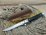 Нож складной стилет Флиппер M390 с чехлом черный, фото №3