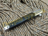 Нож складной стилет Флиппер M390 с чехлом черный, фото №7