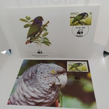 Конверт с открыткой wwf 1984 Dominica птица 3, фото №2