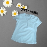 Gerry Weber красивая женская блузка хлопок белая по низу волан, фото №3