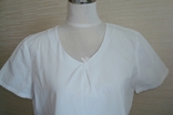 Gerry Weber красивая женская блузка хлопок белая по низу волан, фото №4