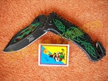 Складной тактический нож Dark Side стеклобой стропорез Frame Lock 21 см, фото №6