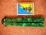 Нож-балисонг Bench Scull Green (нож-бабочка), фото №7