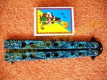 Нож-балисонг Blue Scull (нож-бабочка), photo number 7