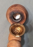 Smoking pipe, carved wood, brass, photo number 5