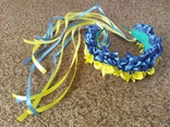 Квітковий синьо-жовтий віночок Handmade, photo number 2