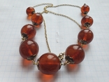 Amber necklace in silver 875, amber pendant in silver 875, USSR., photo number 9