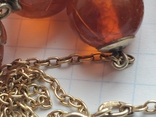 Amber necklace in silver 875, amber pendant in silver 875, USSR., photo number 11