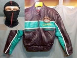 Protective Moto Jacket moto line scotchlite 3m genuine leather Germany 52 size, photo number 2