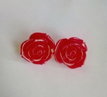 Вінтажні сережки у вигляді троянди, фото №4