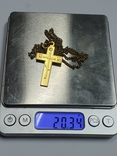 Цепочка и крест золото 56 пробы, photo number 3