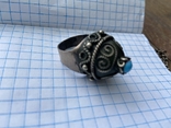 Перстень кольцо с бирюзой, фото №4