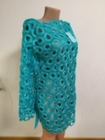 Asos dorina пляжное платье туника ажурное бирюзовое s m, фото №4