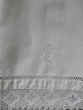 Старинное полотенце из домотканного льна. Монограмма, фото №4