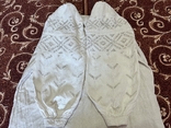 Сорочка полотняна білим по білому з вирізуванням, фото №2
