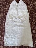 Сорочка полотняна білим по білому з вирізуванням, фото №7