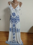 Шикарное длинное платье сарафан с вышивкой на завязках m l xl, numer zdjęcia 7