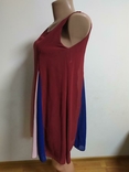 Стильное платье сарафан на подкладке бордо шифон, фото №6