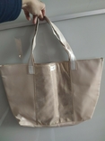 Lanvin lancome, оригинал вместительная женская бежевая сумка, photo number 3