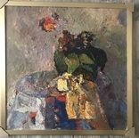 Народный художник, 1935 г.р., натюрморт, лауреат премии Шевченка, 77х76, в раме, масло, фото №2