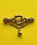 Brooch Strap silver 84 hallmark gilding, photo number 2