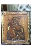Икона Богородицы 17-18 века. Троеоучица Ковчежная. Палех, фото №4