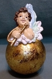 Старовинна новорічна іграшка Ангел на кулі Німеччина, фото №4
