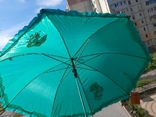Детский зонтик с рюшками (бирюзовый), фото №4