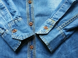 Рубашка джинсовая INDIAN BASICS p-p L (маломерит прибл. на S), numer zdjęcia 8