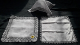 Карманные платочки с кружевом, бирка, фото №2