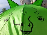 Детский зонтик с ушками (зеленый), фото №3