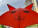 Детский зонтик с ушками (красный), фото №2