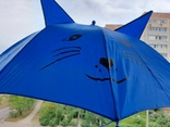 Детский зонтик с ушками (синий), фото №2