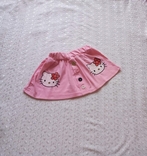 Летняя юбка на девочку розовая Китти 1-2г, фото №2