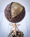 Топиарий (дерево счастья) из кофе и монет, фото №3