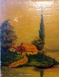 Antique painting oil on canvas Varnish Europe 42 32 cm, photo number 4