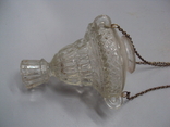 Лампадка подвесная лампада стекло висота 12 см, длина цепочек 28,5 см, фото №3