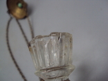 Лампадка подвесная лампада стекло висота 12 см, длина цепочек 28,5 см, фото №9