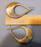 Women's brass earrings? Vintage Germany, photo number 5