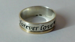 Кольцо * Forever Love *серебро 875 проба и золото 375., фото №3
