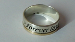 Кольцо * Forever Love *серебро 875 проба и золото 375., numer zdjęcia 4