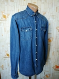 Рубашка джинсовая SLIM FIT коттон р-р М, фото №3