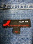 Рубашка джинсовая SLIM FIT коттон р-р М, фото №9