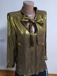 Gerard Darel 42 золотая блуза рубашка, photo number 3