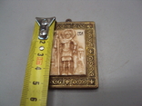 Икона Великомученик Димитрий Солунский кость мамонта миниатюра нательная иконка, фото №3