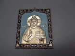 Icon of Jesus Christ pectoral icon Savior save and save size 6.1 x 4.8 cm, photo number 2